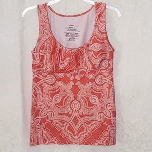 PATAGONIA BANDHA ORANGE WHITE PAISLEY PRINT TANK